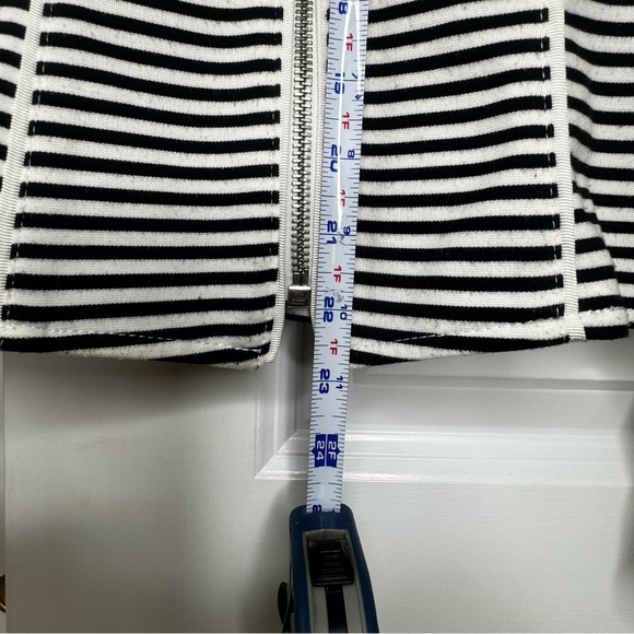 Women’s White & Black Stripped Dress Jacket Size 00 - Picture 13 of 14